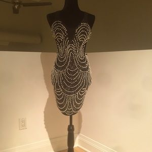 NWT Pearl detailed mini dress
